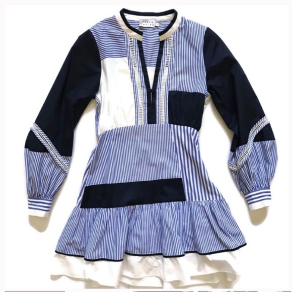 NWOT Tanya Taylor Dress 2 Fit & Flare Blue NEW S - Picture 3 of 3